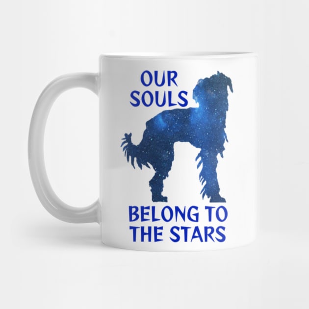 Midnight Blue Sapphire Milky Way Galaxy Chinese Crested Dog - Our Souls Belong To The Stars by Courage Today Designs